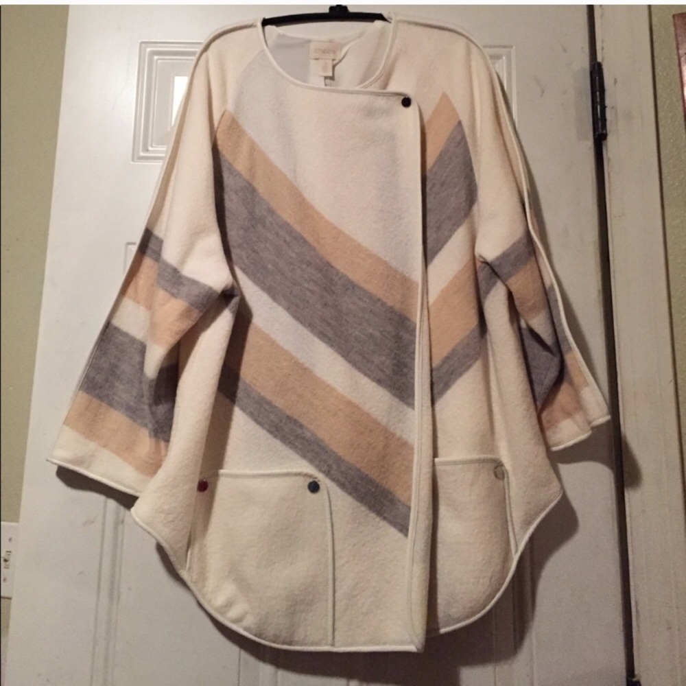 Chico’s sz 3 riding poncho style jacket. NWT